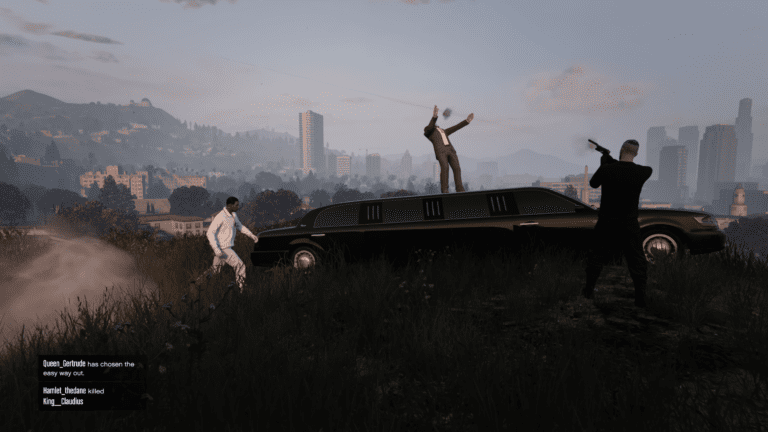 A scene from Grand Theft Hamlet.