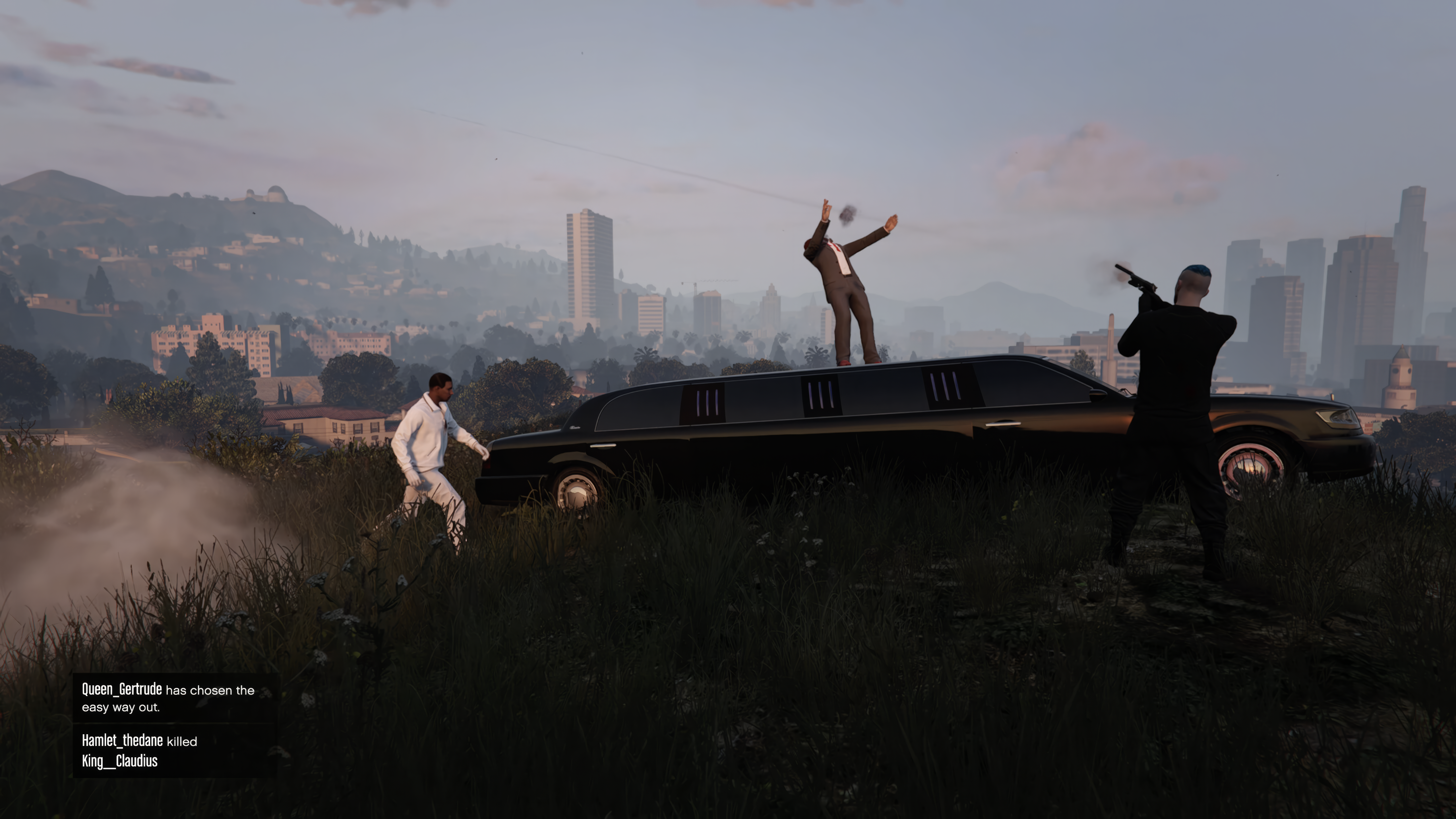 A scene from Grand Theft Hamlet.
